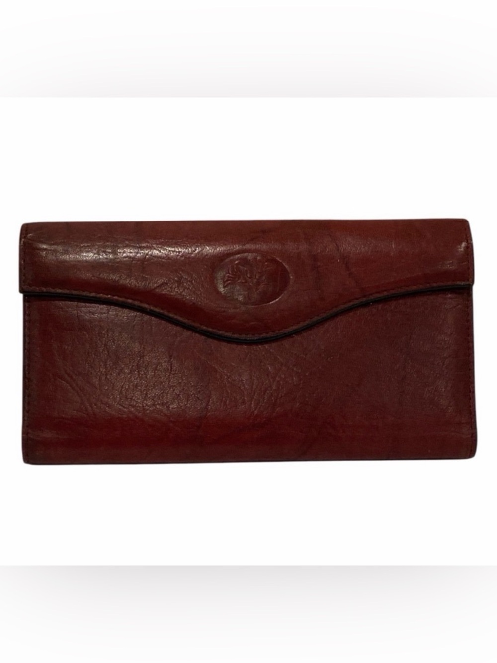 Buxton Vintage Burgundy Leather Wallet - EC